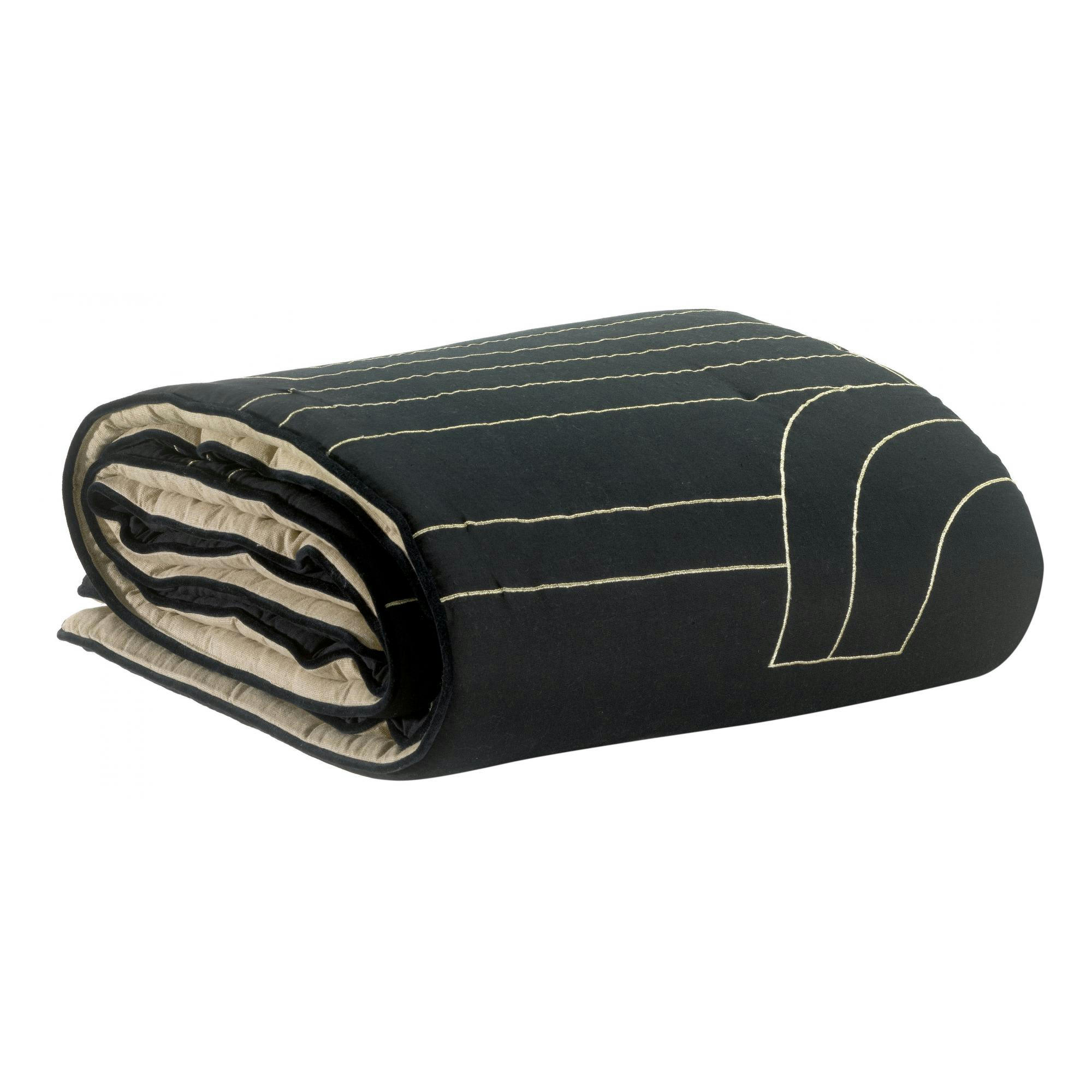 JADEN - Chemin de lit  en coton caviar 90 x 240