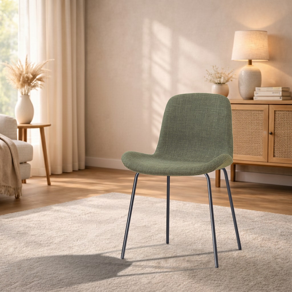 Nolon Nora-Fé Eetkamerstoel Forestgroen - Zwart Onderstel
