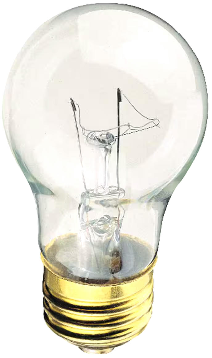 NOMA A15 E26 Base Oven Clear Incandescent Light Bulb, 350 Lumens, Warm White, 40W