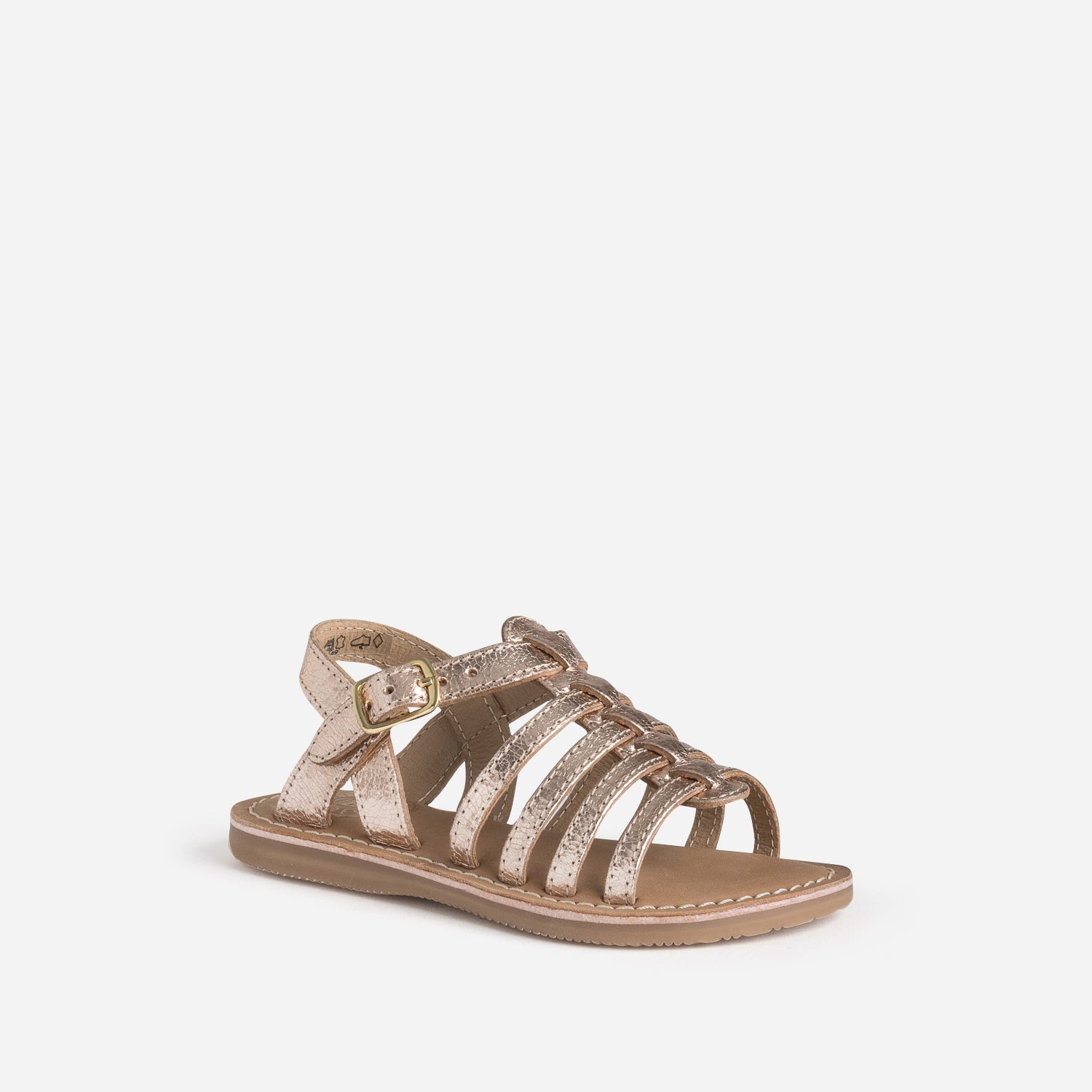 Sandale BUGGY rose cuivré en cuir
