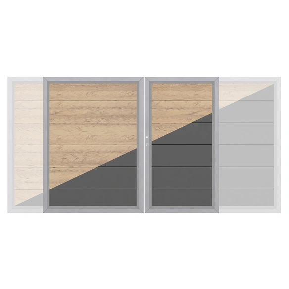 Zaunelement »Design«, Holz-Polymer-Werkstoffe (WPC), HxL: 180 x 180 cm cm
