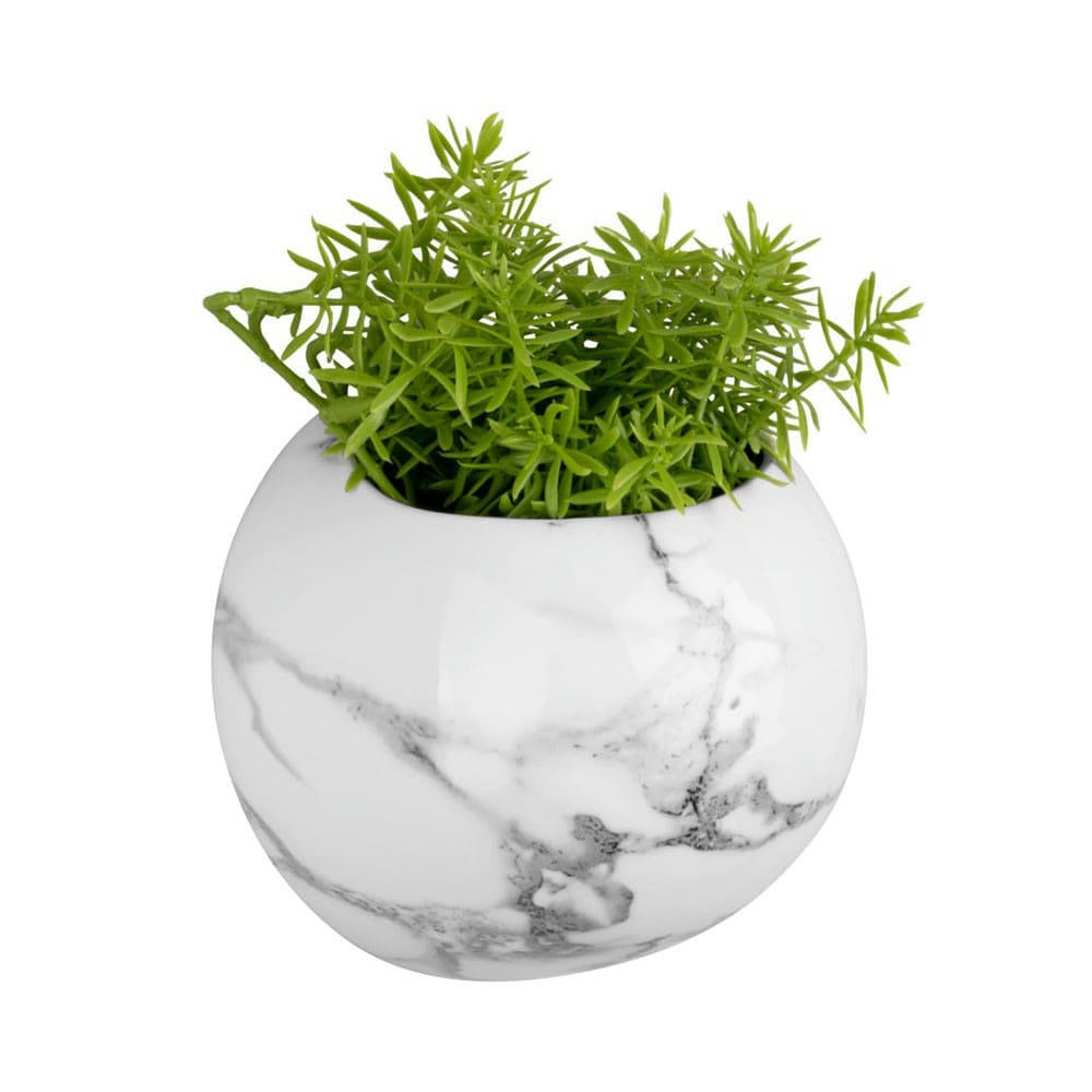 GLOBE - Pot mural globe céramique marbré