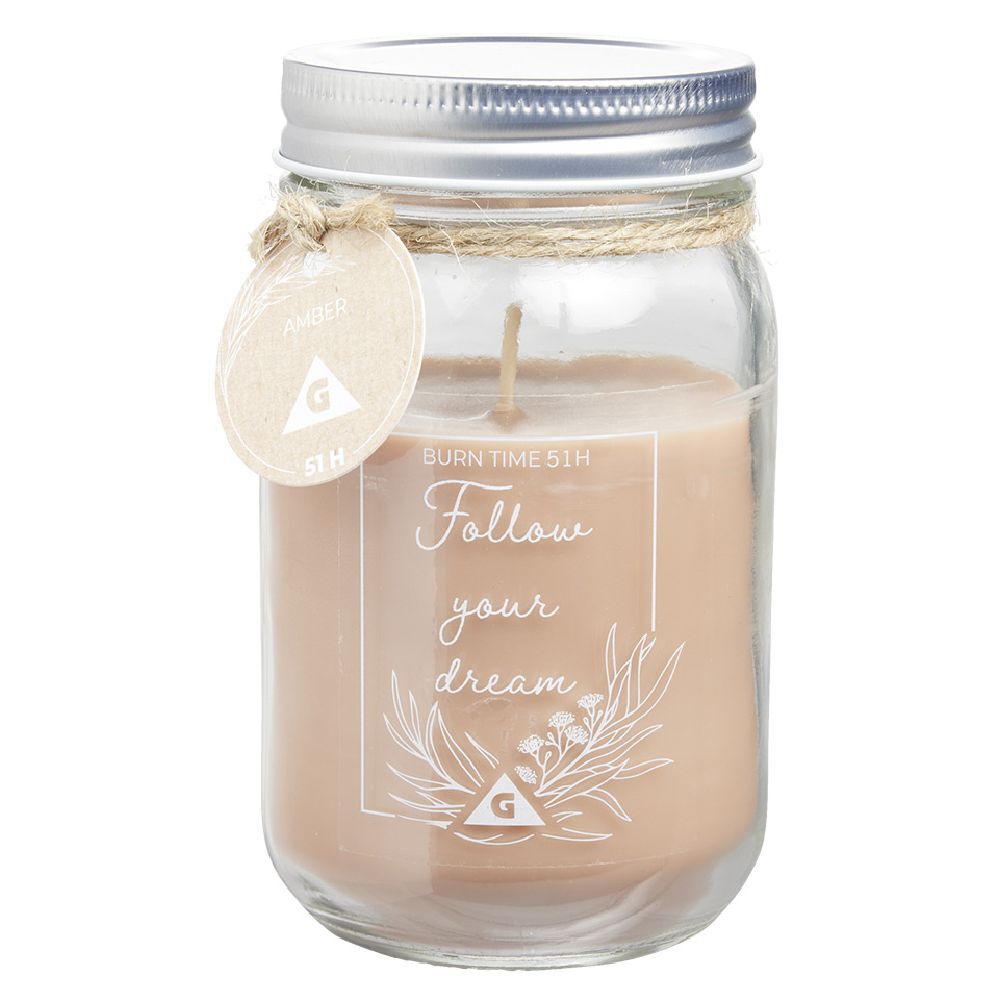 Bougie parfumée à message senteur ambre patchouli