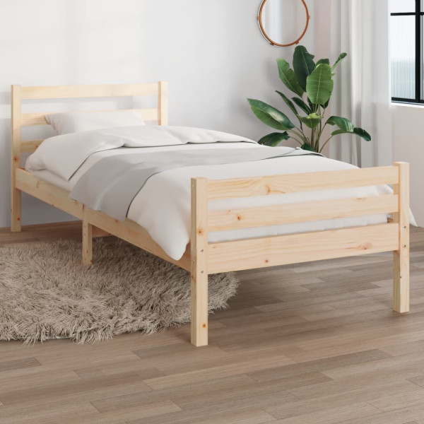 Łóżko Drewniane Rama Łóżka Sofa Brązowe Do Sypialni Pokoju 100 x 200 cm