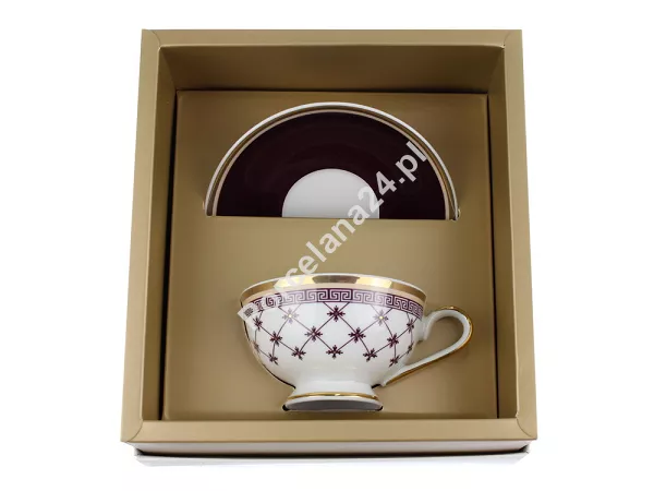 Filiżanka ze spodkiem do herbaty 0,22 L / 14,5 cm Ćmielów - Astra G364 GIFT BOX