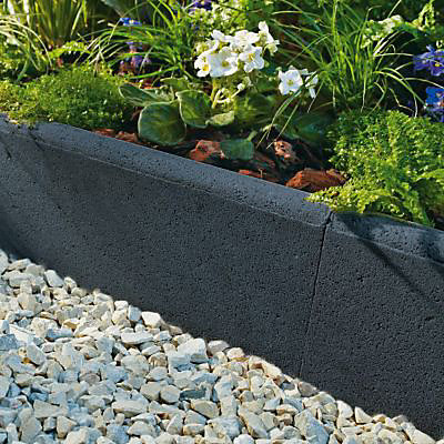 Bordurette droite béton 50 x 16 cm noir