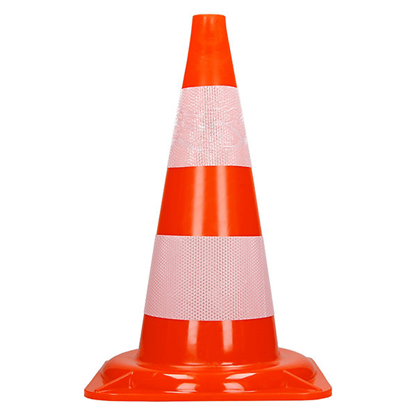Cônes de signalisation routière cône de chantier orange blanc 47 cm 2 pièces