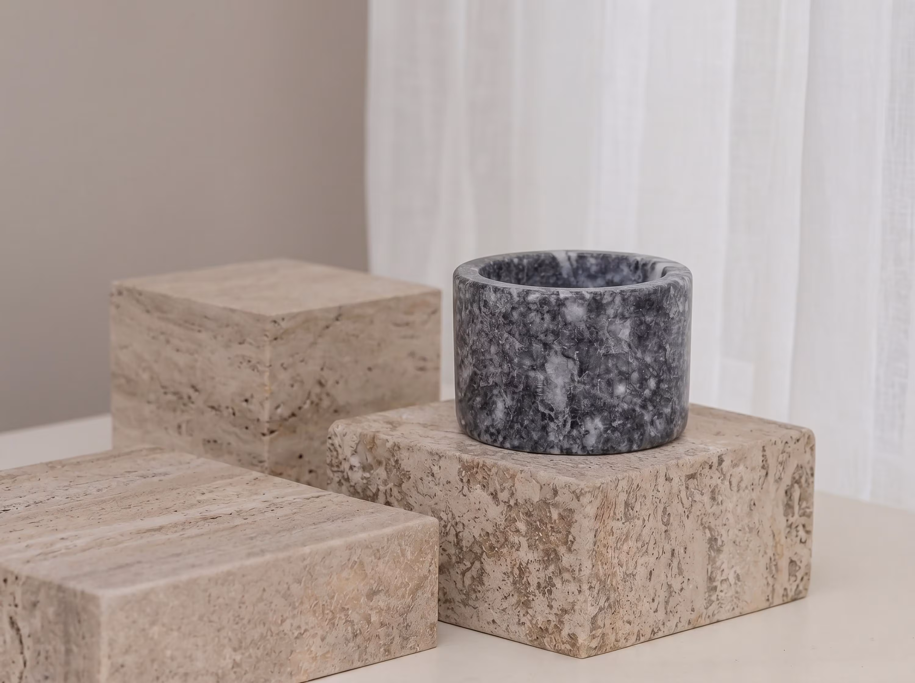 Natural Marble Incense Holder, Minimalist Stone Organizer, Elegant Home Decor