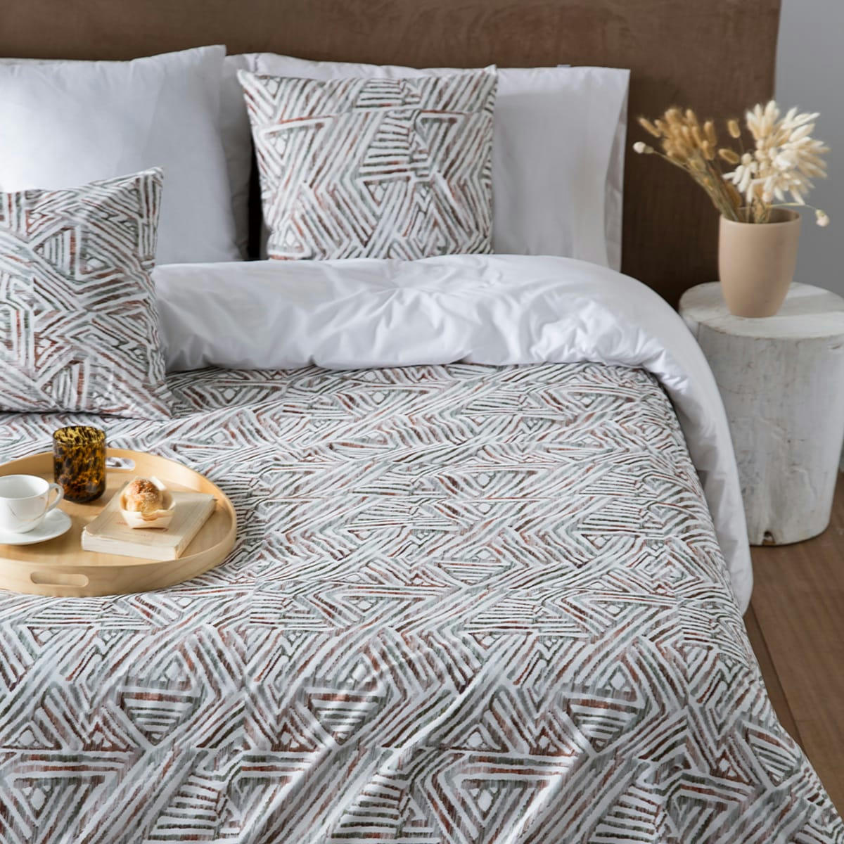 PAMIU TO - 2 taies d'oreiller 65x65 cm marron