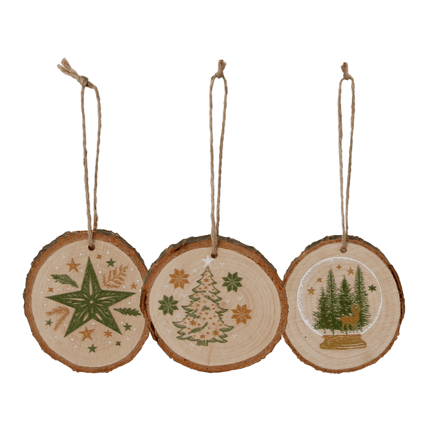 KIT COM 3 PINGENTES VILAREJO NOEL
