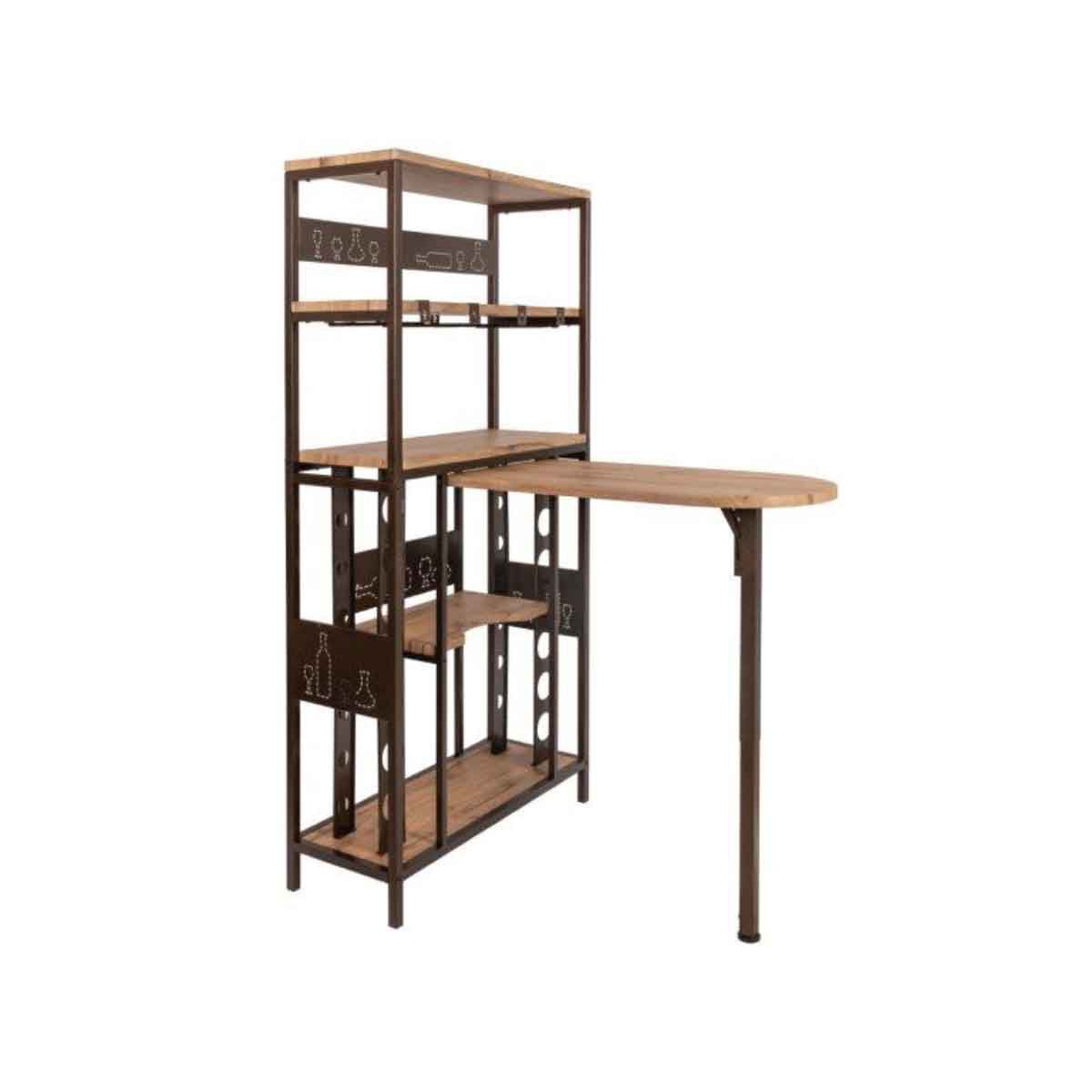 Móvel de bar BOCCA com garrafeira e tampo amovível