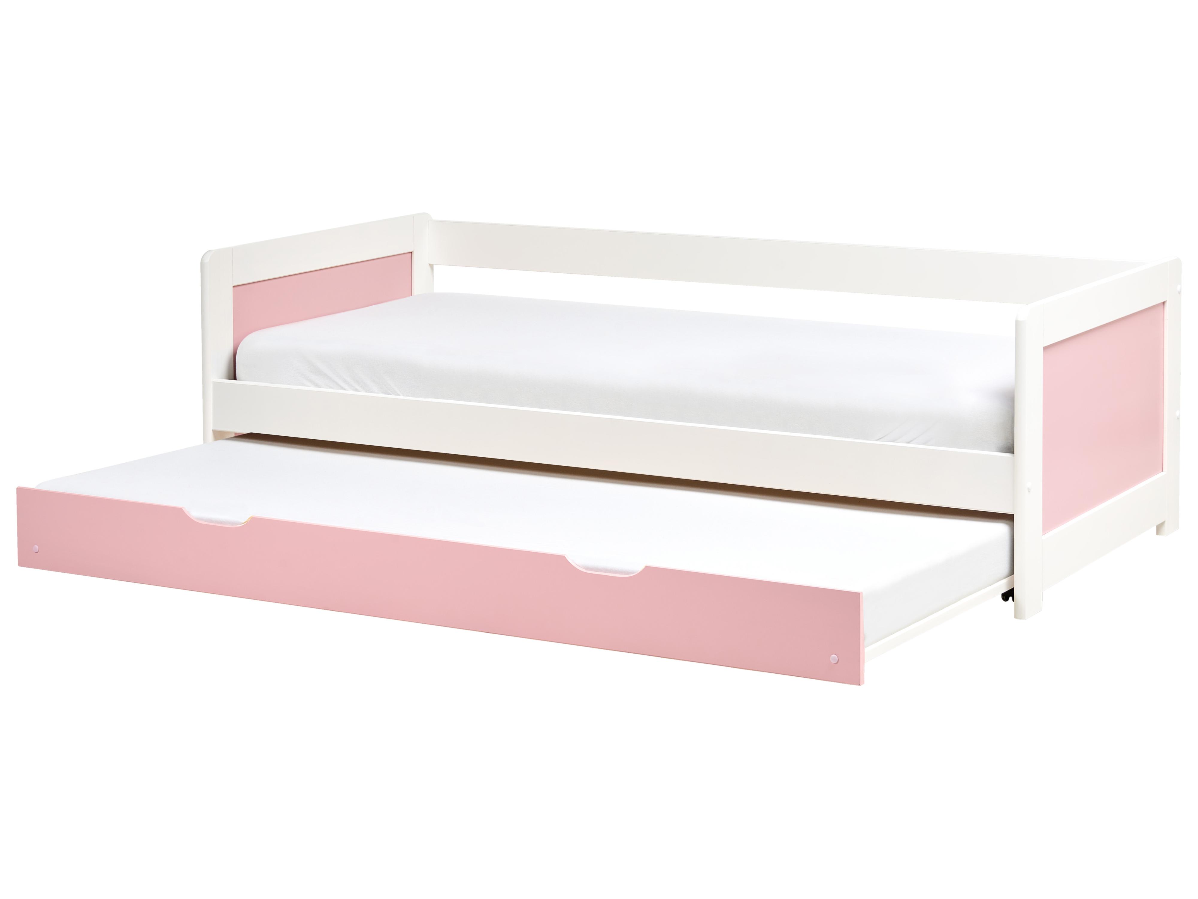 Trundle Bed Pine Wood GRAVELINES 90 x 200 cm (EU Single) Pink