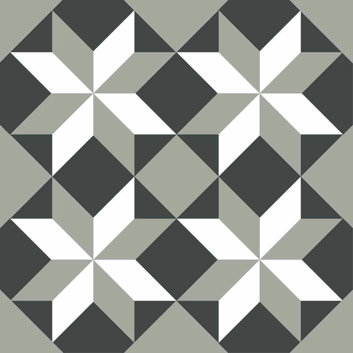 - Stickers carrelage 15 x 15 cm - Étoiles géométriques
