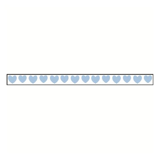 Baby Blue Hearts Satin Ribbon 6mm x 4m