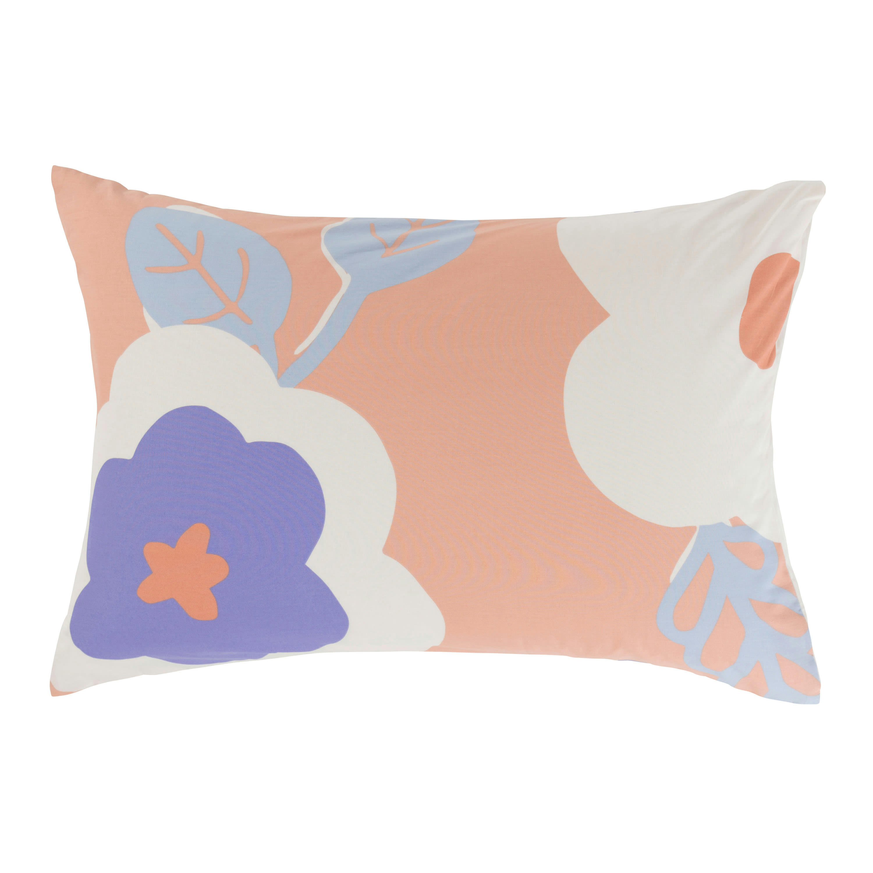 TWIGGYPOP - Taie d'oreiller rectangulaire réversible pur coton  orange 50x70