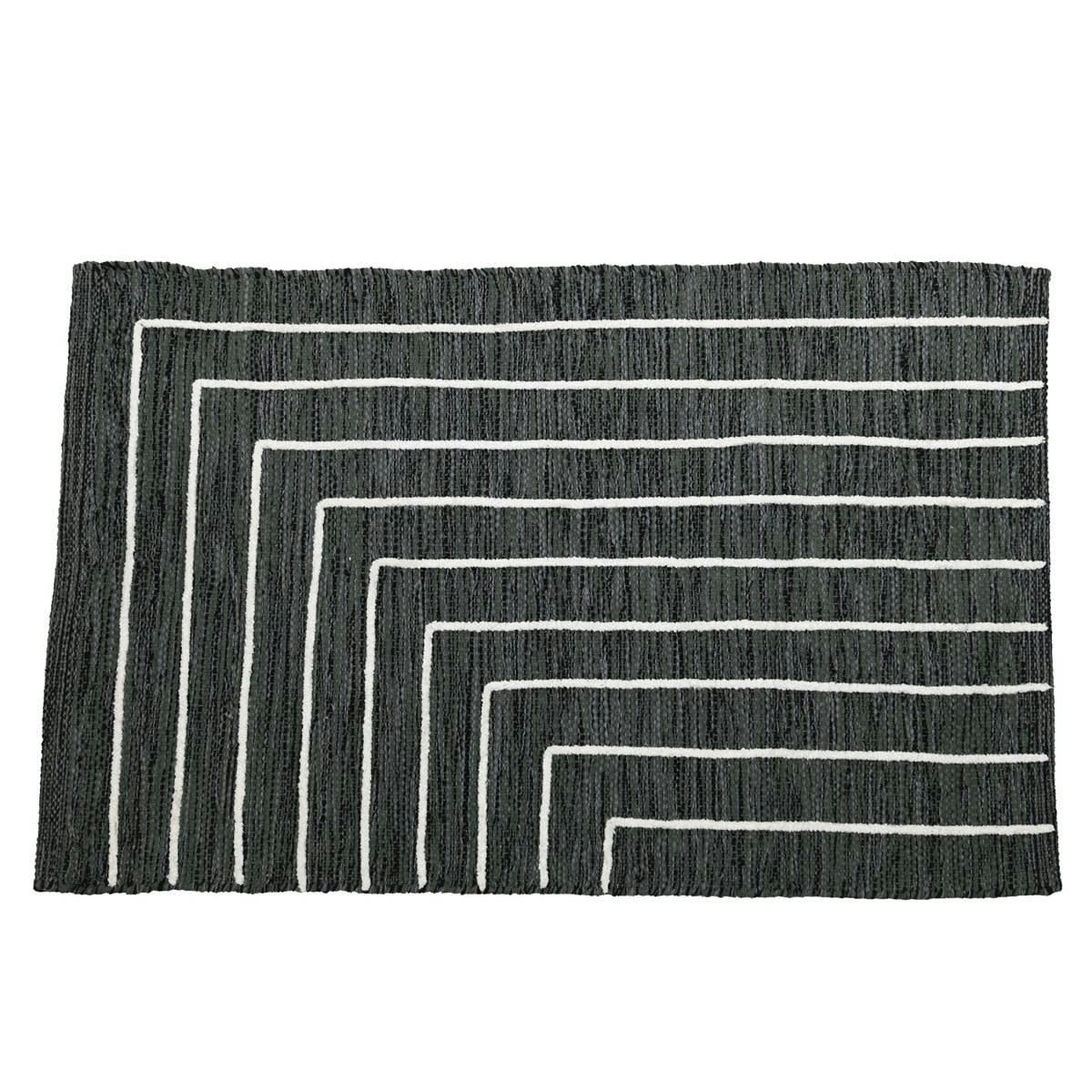 URBAN STRIPES - Tapis antidérapant 1350 gr/m²  eucalyptus 120x170 cm