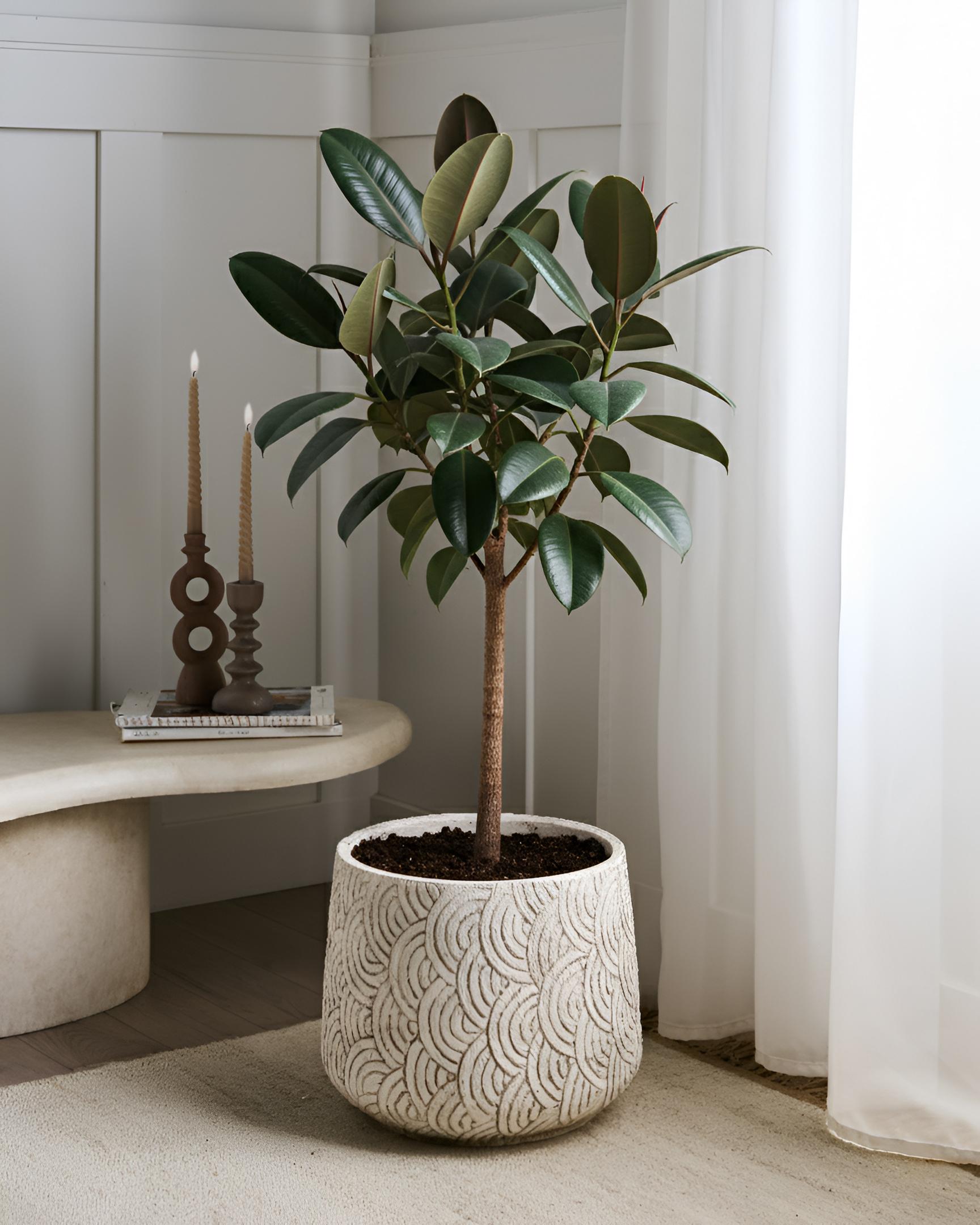 Plant Pot ERIROS 31 cm Light Beige