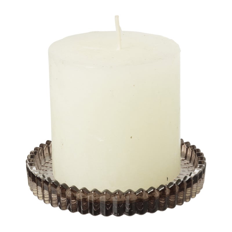 Schaaltje glas - grijs - &Oslash;10x1.5 cm