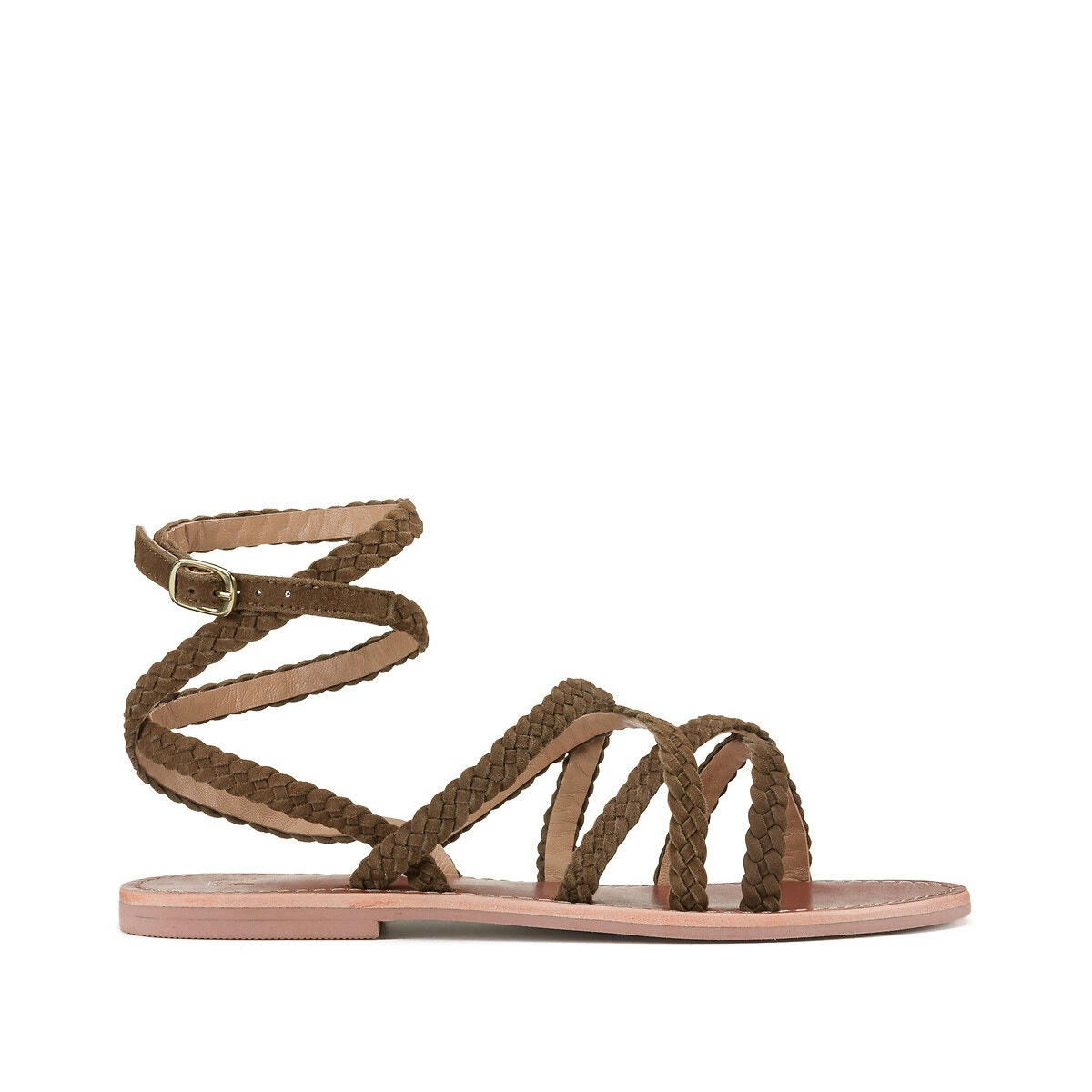 Sandales tressées Signature en cuir