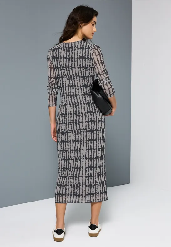 Gemustertes Mesh-Kleid