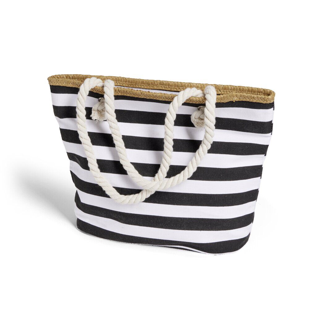 Sac de plage marin bleu polyester et coton