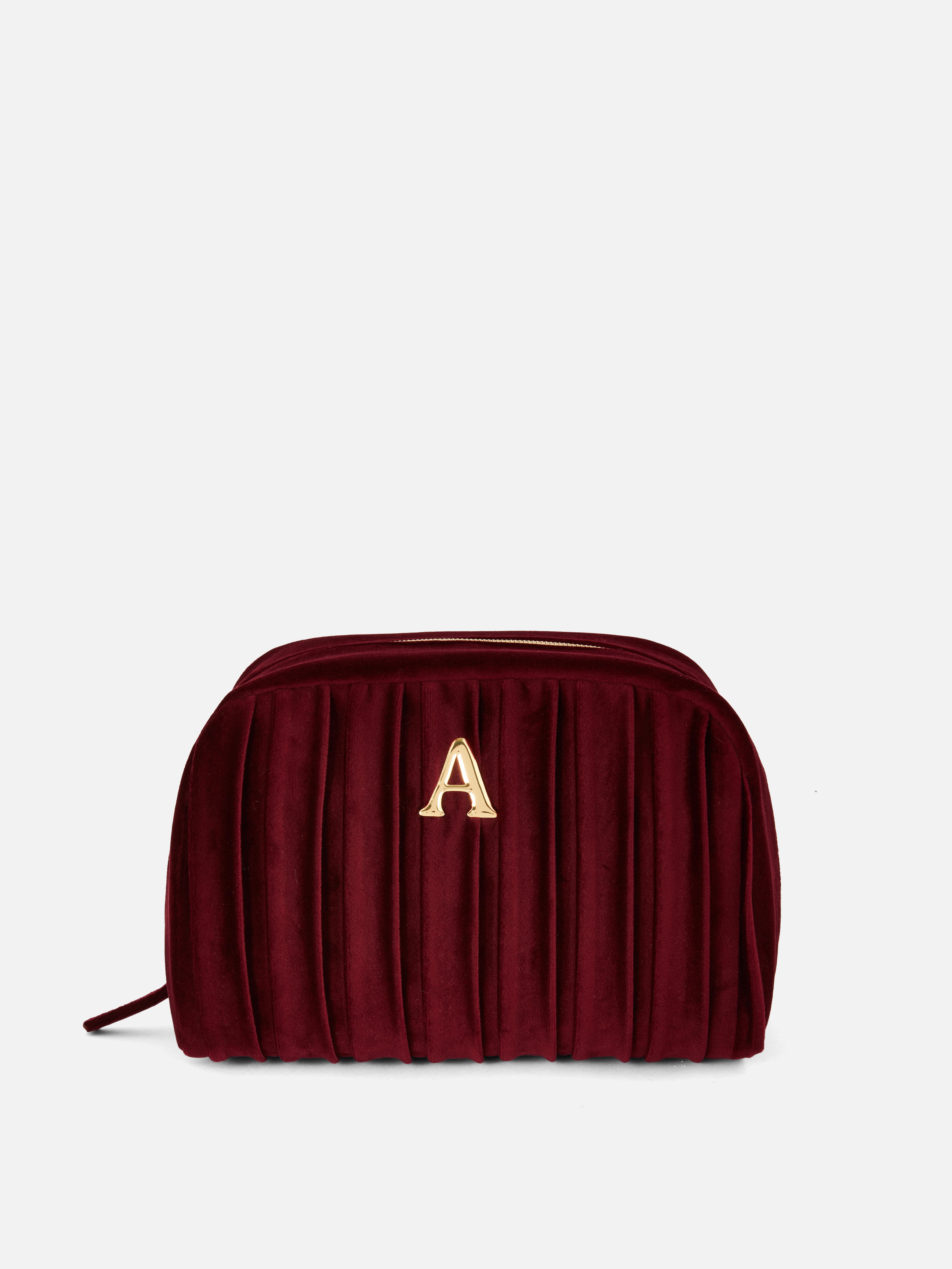 Velvet Initial Toiletry Bag