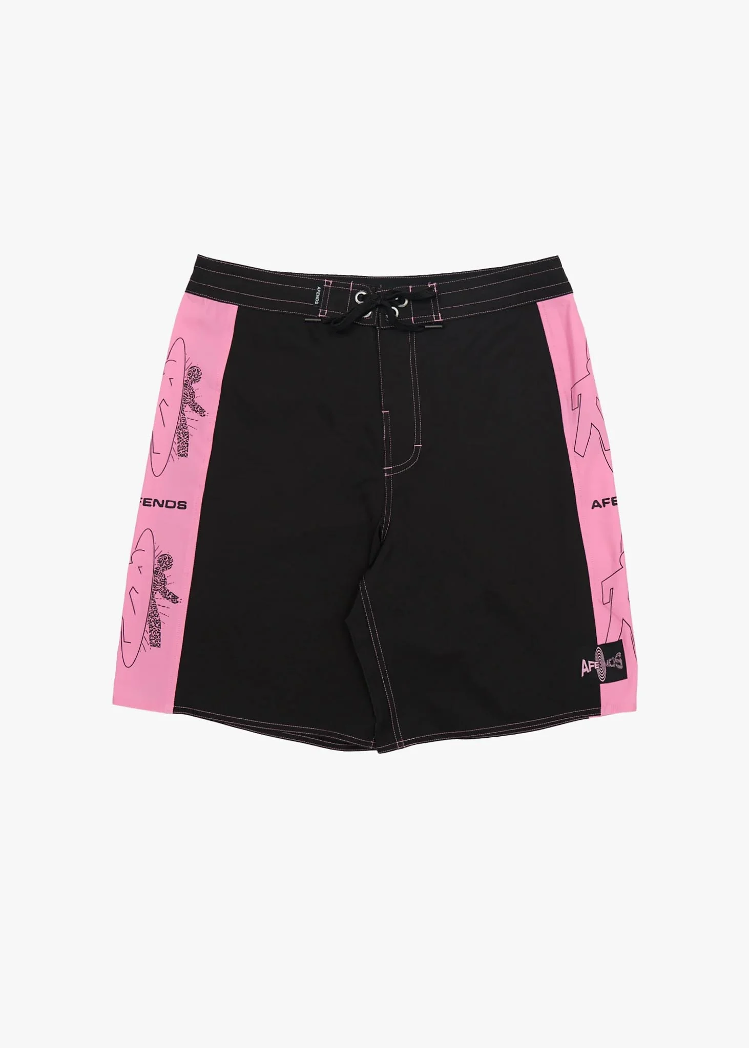 AFENDS Mens Altered - Surf Related Boardshort 18 - Black