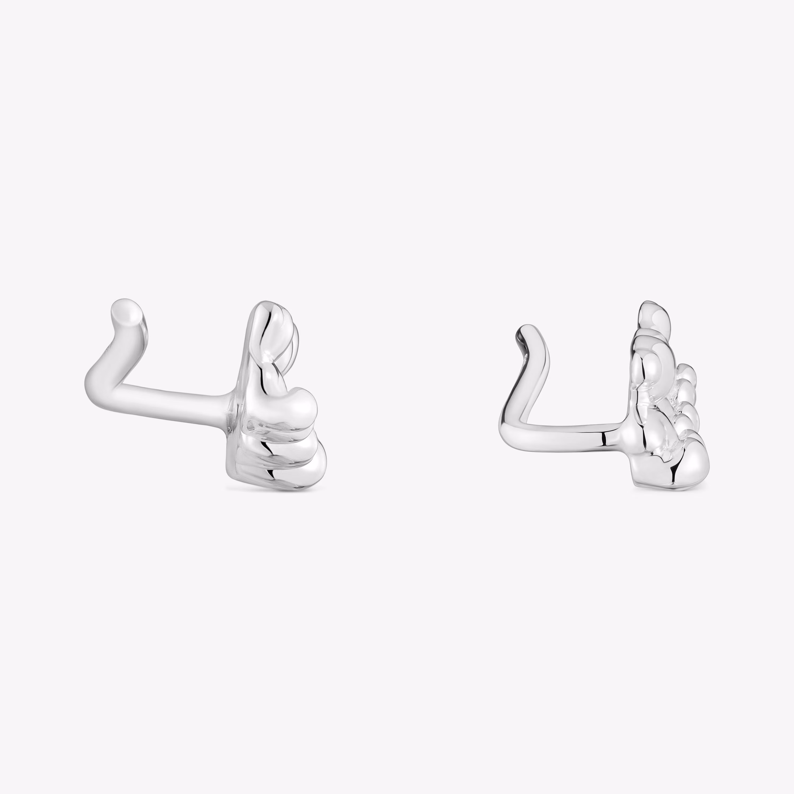 Pendientes trepadores osos de plata Bold Bear