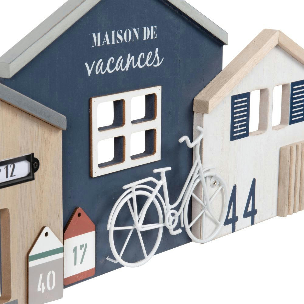 - Déco murale cabanes de pêcheur multicolores 83x22