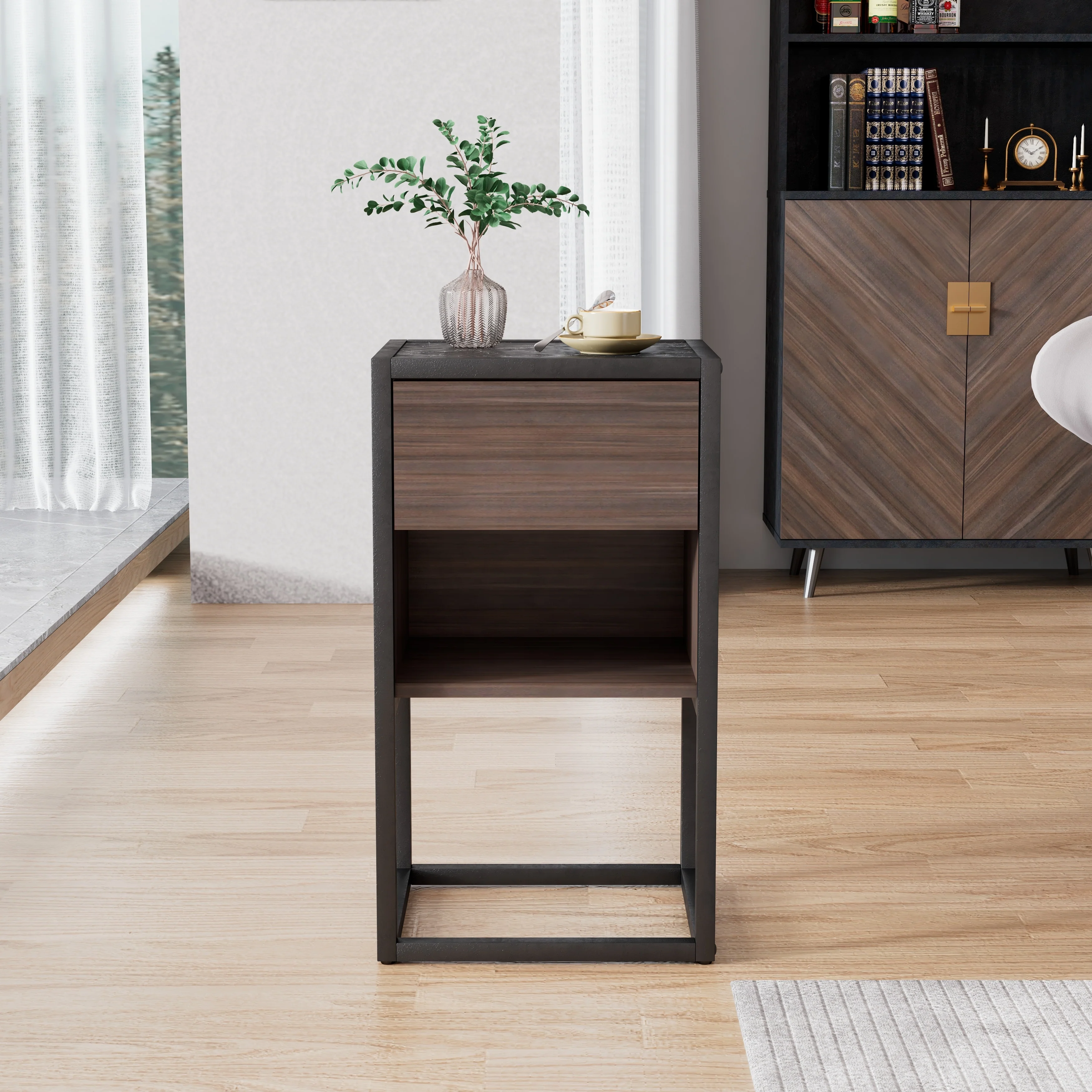 Modern Bedroom NightStand with Drawer