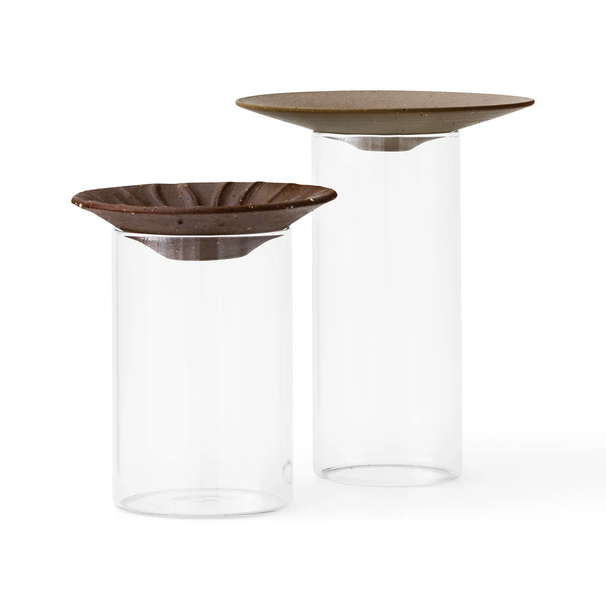 Audo - Cresco Propagation Vase, braun / beige (2er-Set)