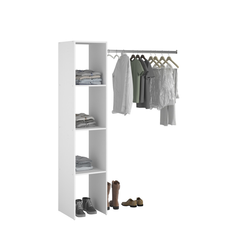 Placard Combi blanc 138 x 40 x 180 cm EKIPA