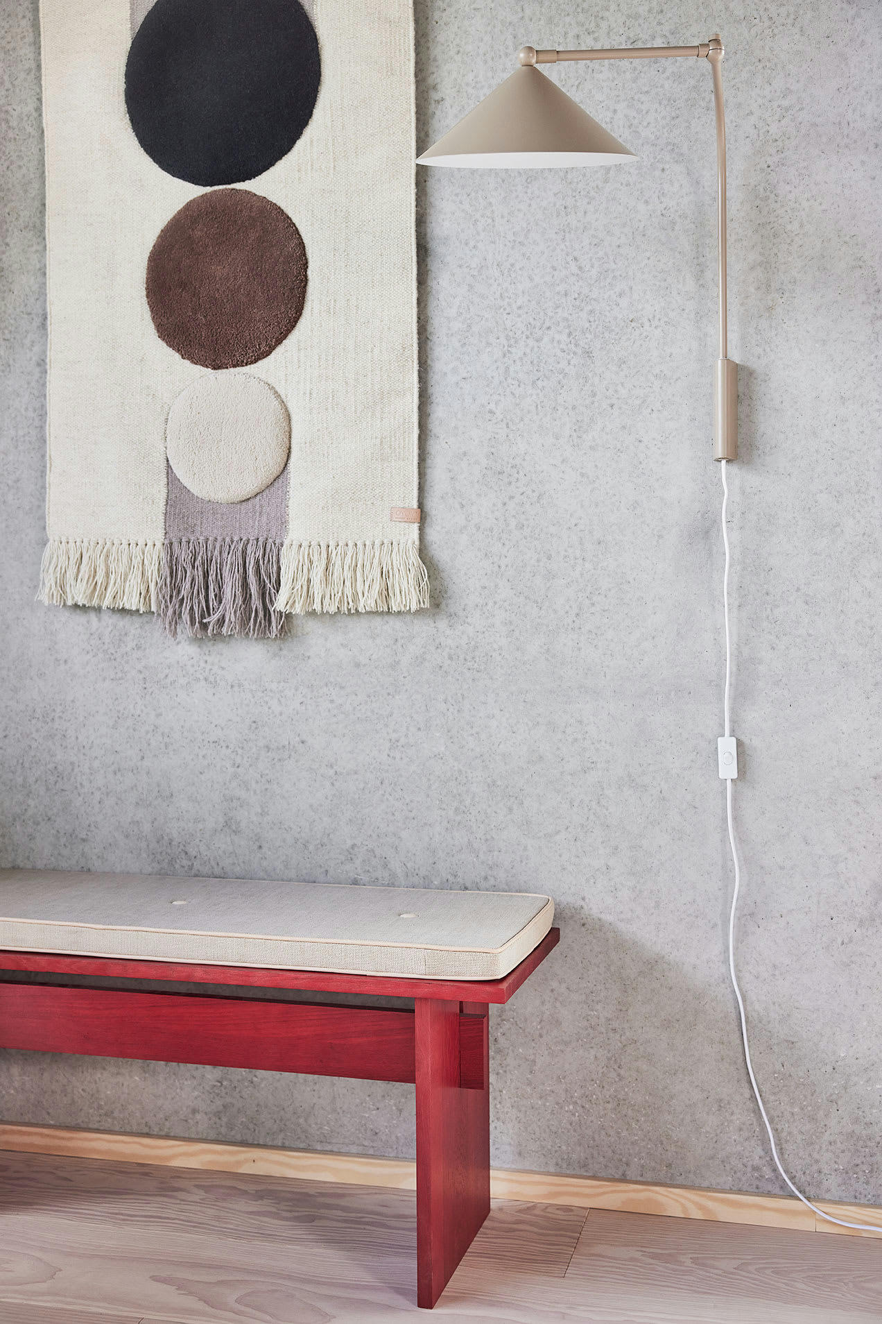 ASA - Coussin banc marron en coton H4x109x34cm