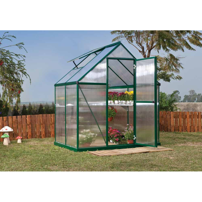 Serre en polycarbonate Mythos verte 2,2 m² CANOPIA