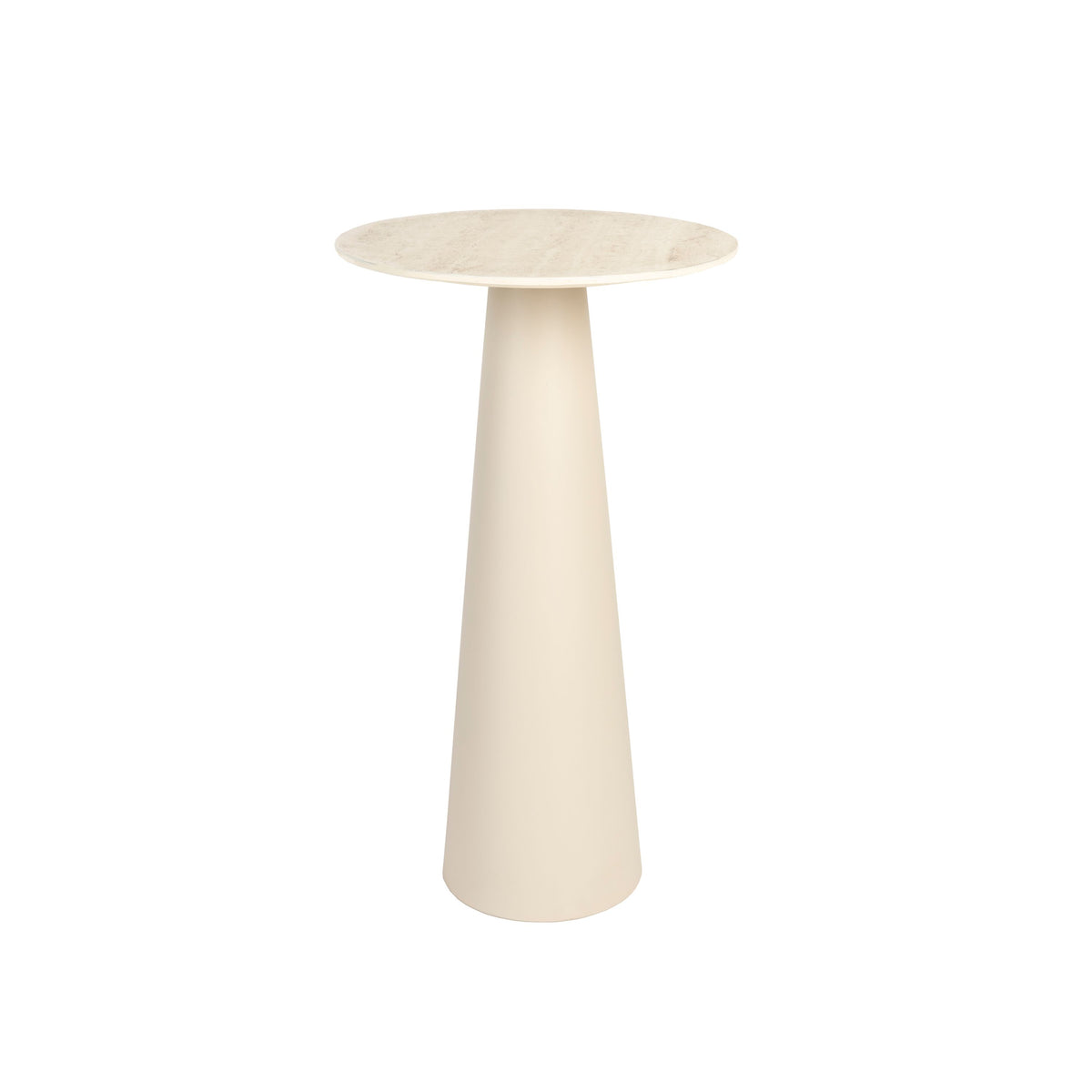 Housecraft Living Joya Bijzettafel Hoog 40x40 cm Travetin-Look Beige