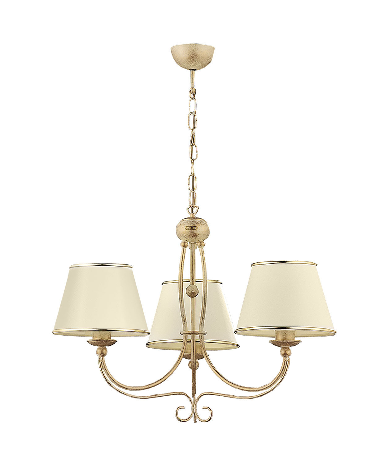 Lampa sufitowa LAURAzłota-ecru 3xE27x15W IP20 Jupiter