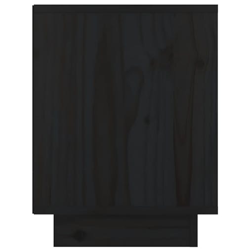 NNEVL Bedside Cabinets 2 pcs Black 40x30x40 cm Solid Wood Pine