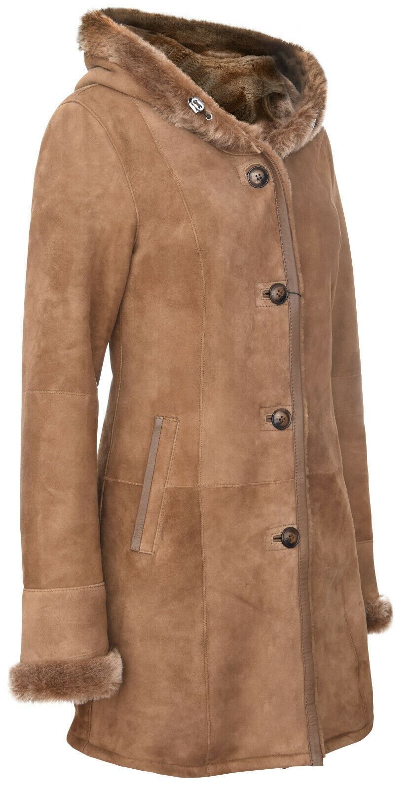 Infinity Leather Suede Merino Sheepskin Parka Coat-Richmond