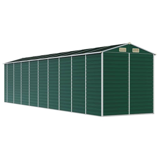 NNEVL Garden Shed Green 191x810x198 cm Galvanised Steel