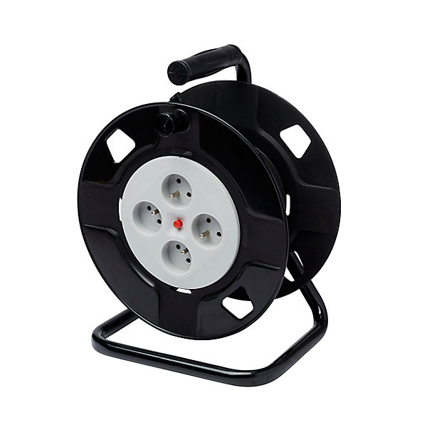 Enrouleur de bricolage vide H05VV-F 4 prises 40m