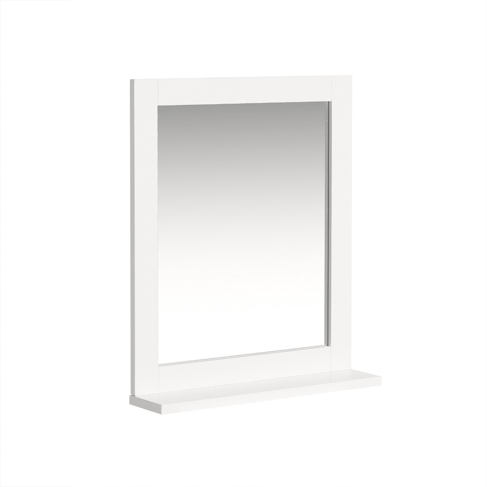 SoBuy Lustro ścienne z półką Biały 40x10x49.2cm Klasyczny FRG129-W