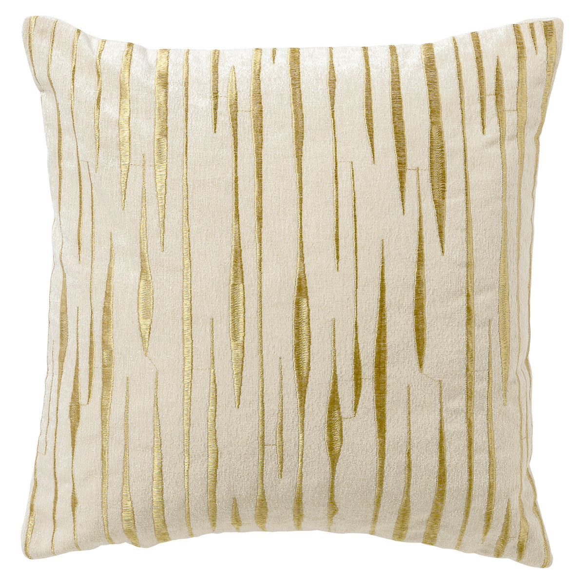 CONNOR - kussenhoes 45x45 cm - subtiel goudaccent - Snow White - wit, goud
