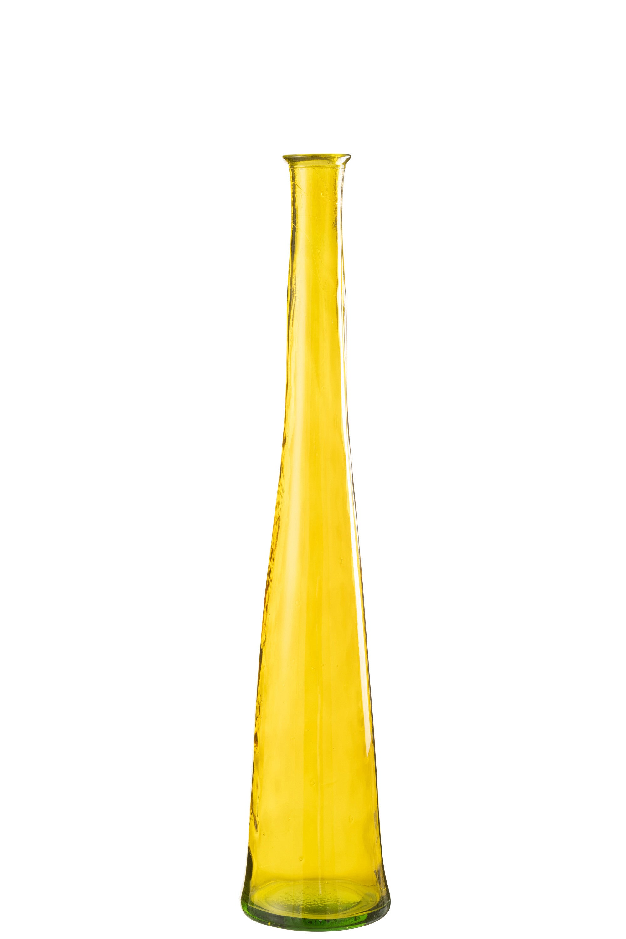 J-Line vaas Viooltje - glas - geel - medium - 100 cm hoog