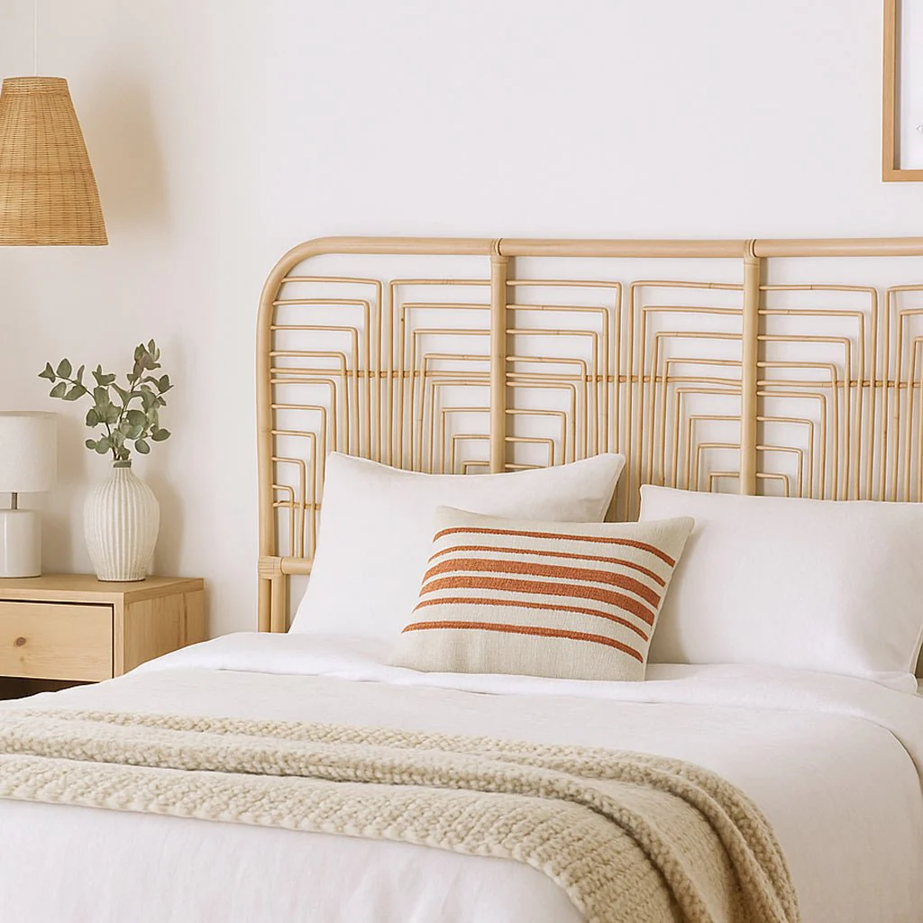 Cabeceira Cama Rattan Retangular 183x4x114 SERENA