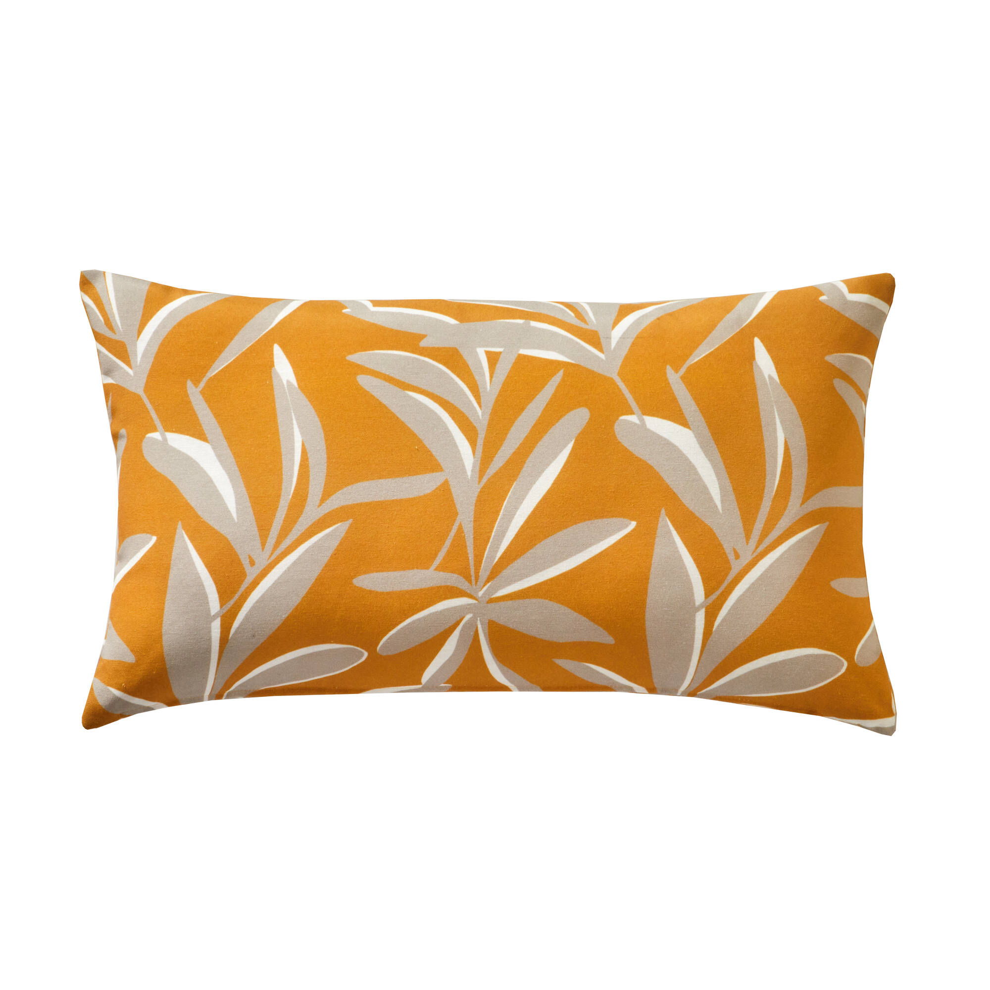 Housse de coussin imprimé feuillage