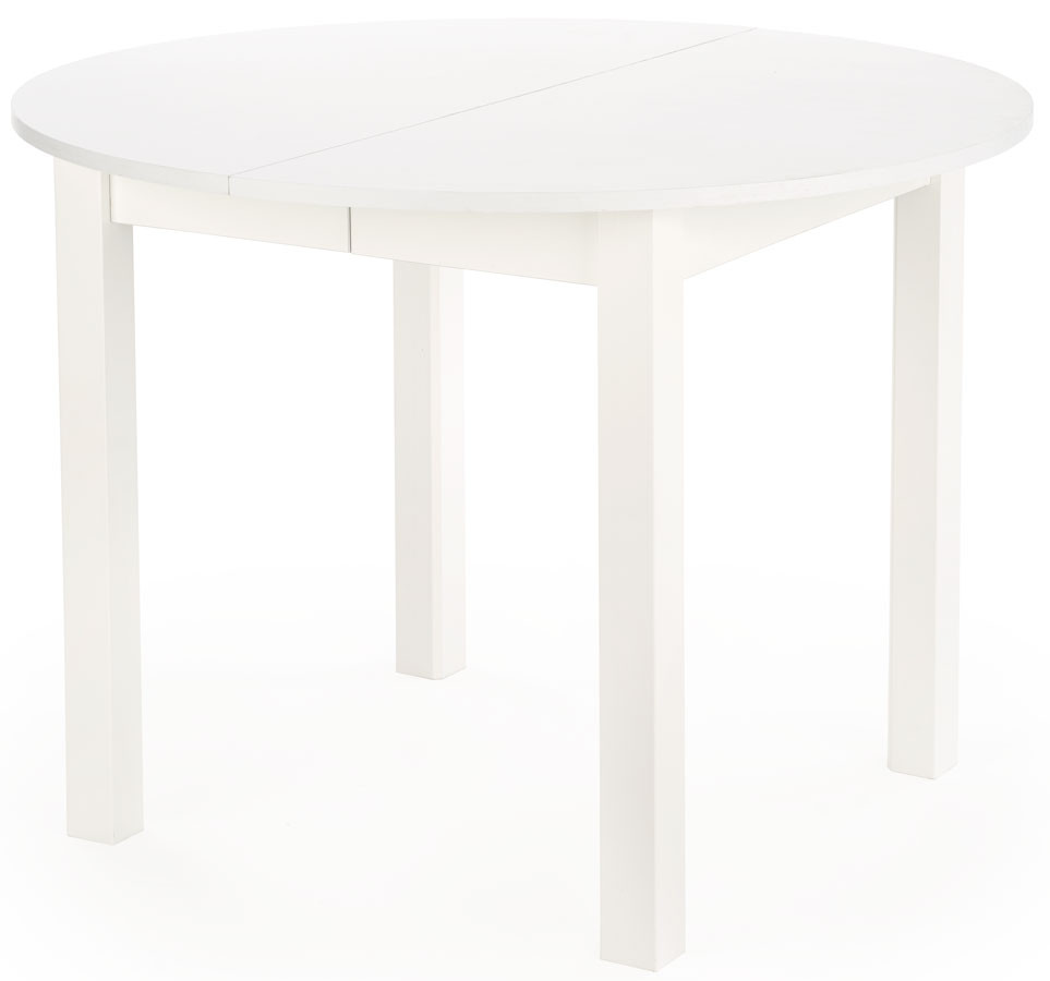 Biały okrągły stół rozkładany 102142 cm - Avrix