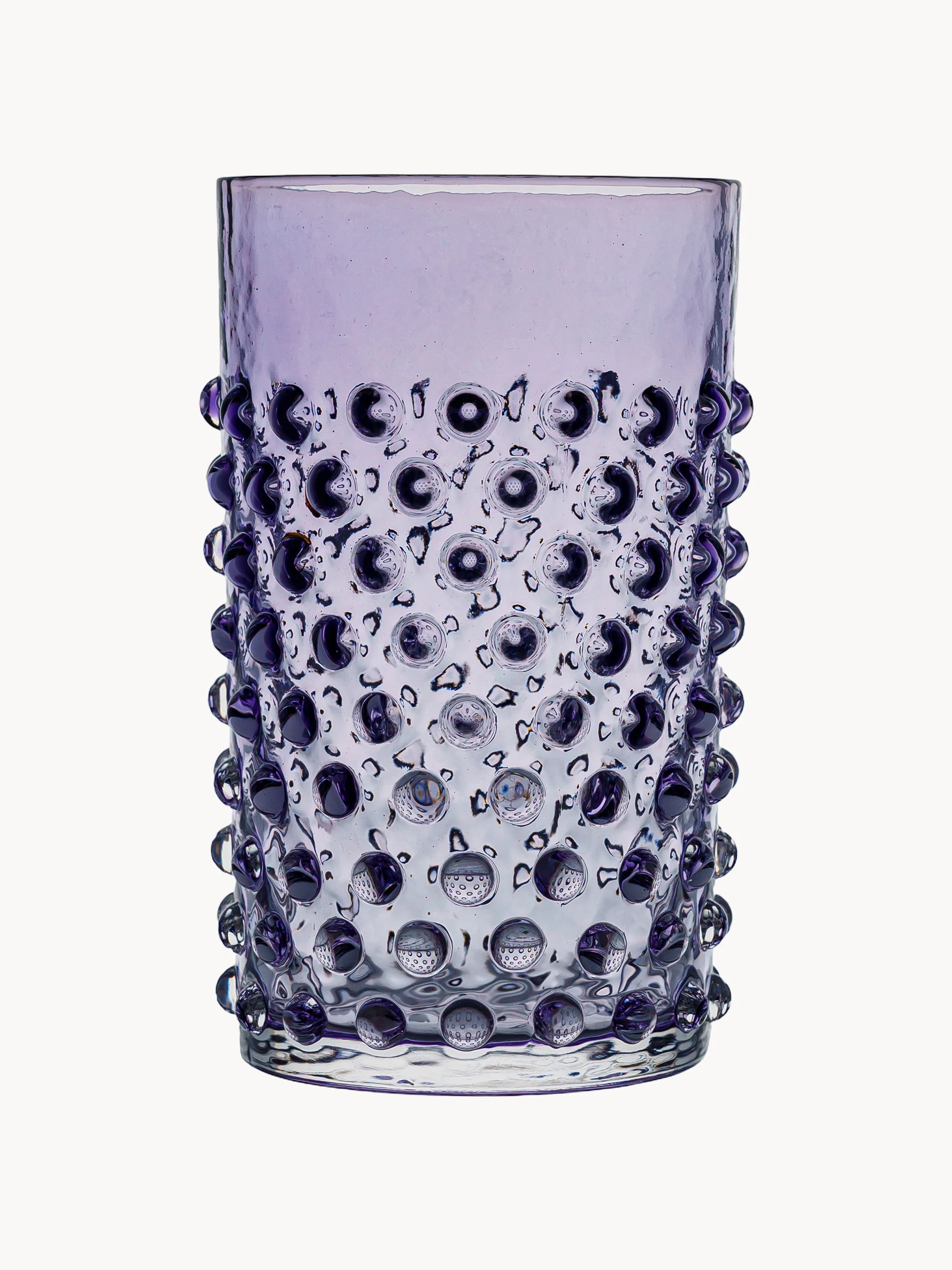 Mundgeblasene Longdrink-Gläser Hobnail, 6er-Set