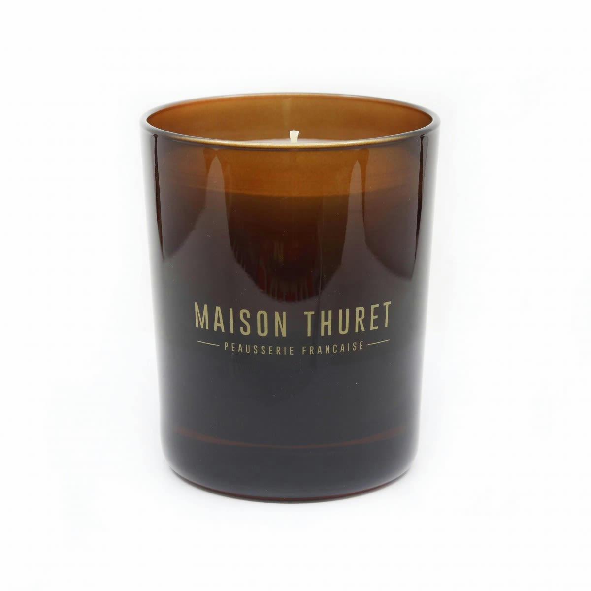 - Bougie en verre bronze 9 cm