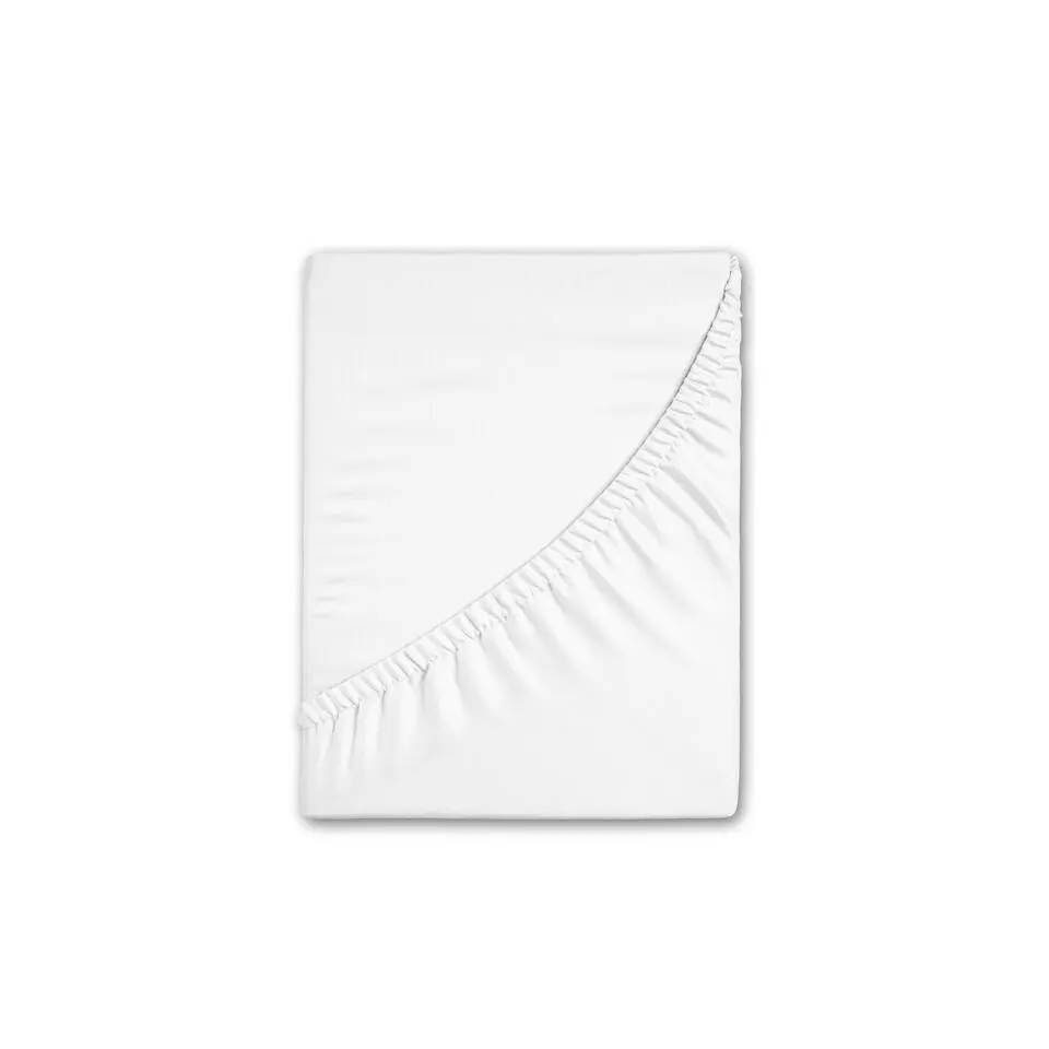 Good Morning molton effen kleur - Lits jumeaux 180x200 cm - Wit - Molton