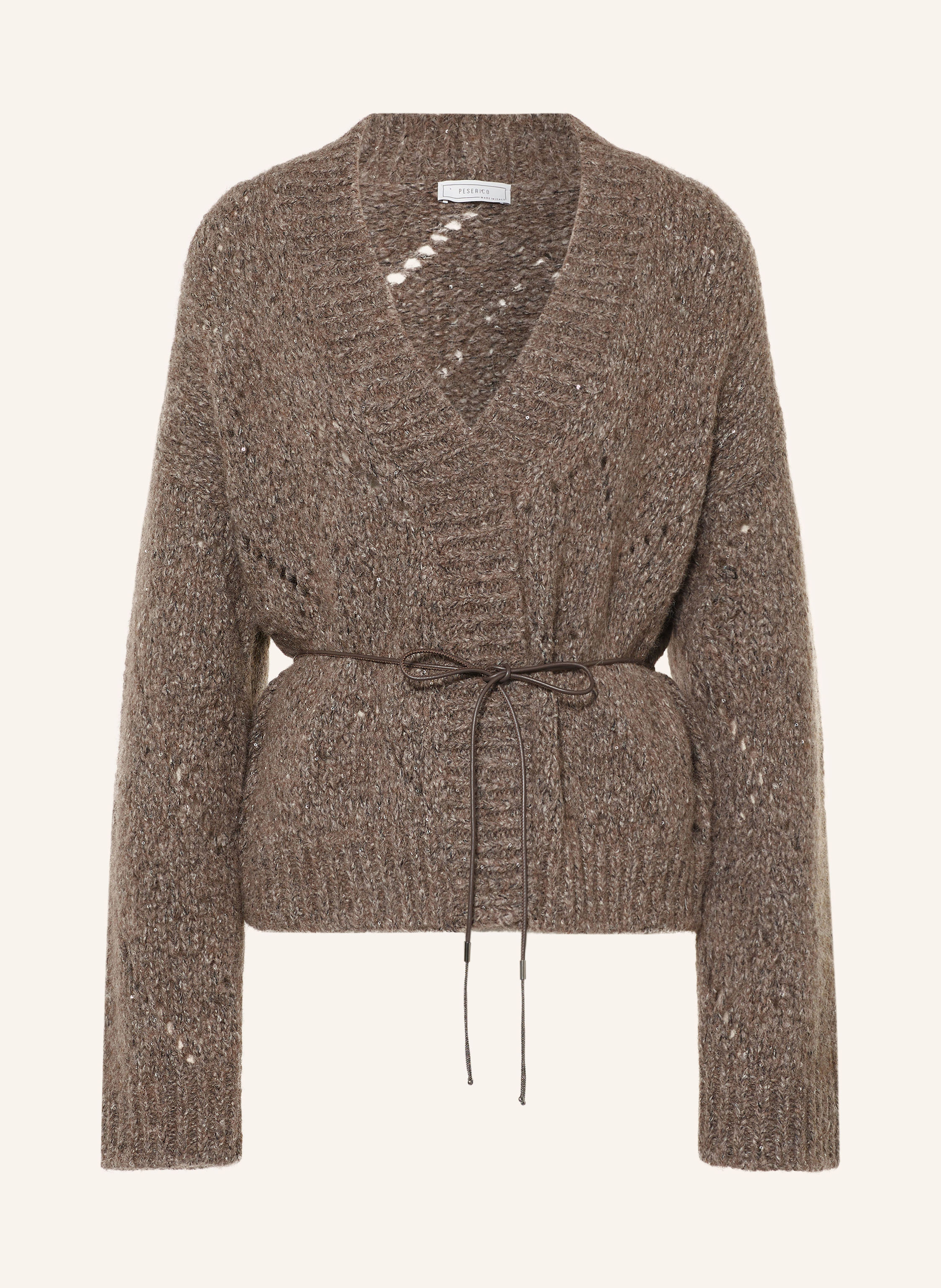 PESERICO Strickjacke mit Alpaka und Pailletten